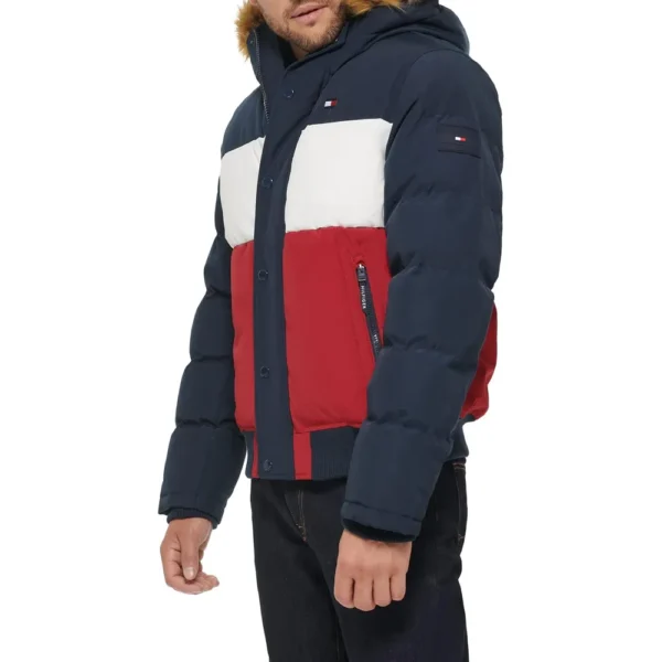 TOMMY HILFIGER CASACA DE ESMÓQUEL PARA HOMBRE | M | Midnight/Ice/Red