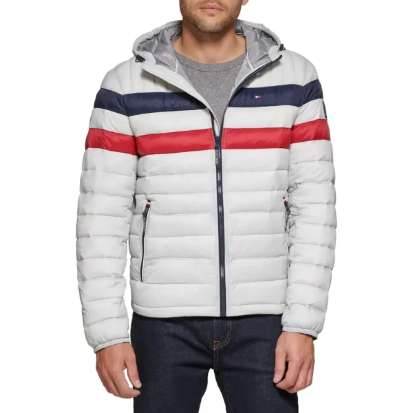 TOMMY HILFIGER CASACA ULTRA LOFT PARA HOMBRE | XL | Ice Combination