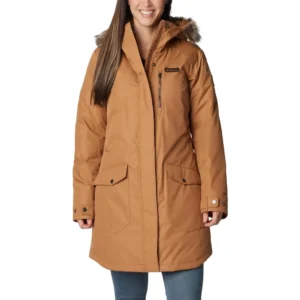 COLUMBIA FIRST GENERATION SUTTLE MOUNTAIN CASACA LARGA ACOLCHADA MUJER | XL | Brown Camel