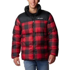 COLUMBIA PUFFECT II CASACA PARA HOMBRE | Large | Mountain Red Plaid Print, Black