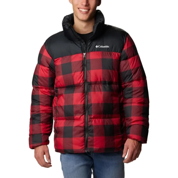 COLUMBIA PUFFECT II CASACA PARA HOMBRE | Large | Mountain Red Plaid Print, Black