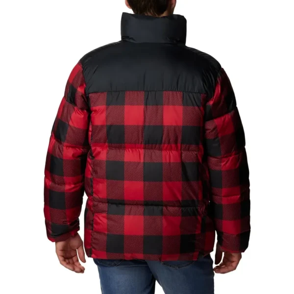 COLUMBIA PUFFECT II CASACA PARA HOMBRE | Large | Mountain Red Plaid Print, Black
