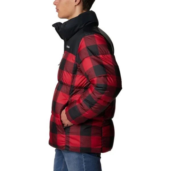 COLUMBIA PUFFECT II CASACA PARA HOMBRE | Large | Mountain Red Plaid Print, Black