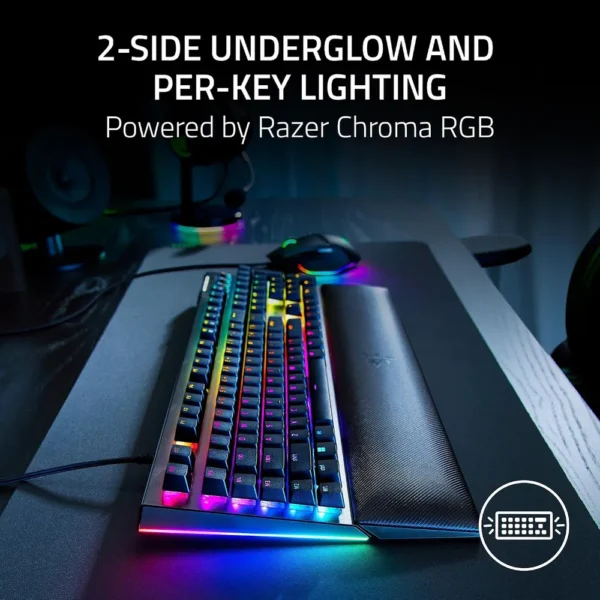 TECLADO ALÁMBRICO MECÁNICO GAMER RAZER BLACKWIDOW V4 SWITCH| YELLOW