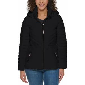TOMMY HILFIGER ABRIGO COVERT PARA MUJER | X-Large | Black