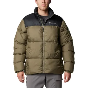 CASACA COLUMBIA PARA HOMBRE MODELO III | XL | Black, Green, Stone, (Stone Green/Black)