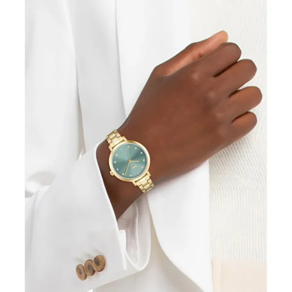 RELOJ LACOSTE RIGA 3H DE CUARZO 34 MM MUJER - SEA GREEN/YELLOW GOLD