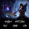 LAPTOP MSI KATANA A15 AI 15.6″ RYZEN 7 RTX 4060 32GB 1TB | NEGRO