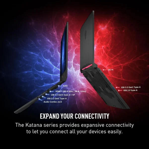 LAPTOP MSI KATANA A15 AI 15.6″ RYZEN 7 RTX 4060 32GB 1TB | NEGRO