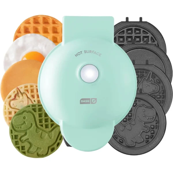 WAFLERA DASH MULTIMAKER MINI CON PLACAS REMOVIBLES | AQUA