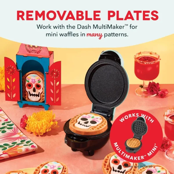 WAFLERA DASH MULTIMAKER MINI CALAVERA Y CALABAZA | 2 PIEZAS