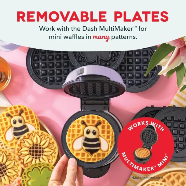 WAFLERA DASH MULTIMAKER MINI GIRASOL Y ABEJA | 2 PIEZAS