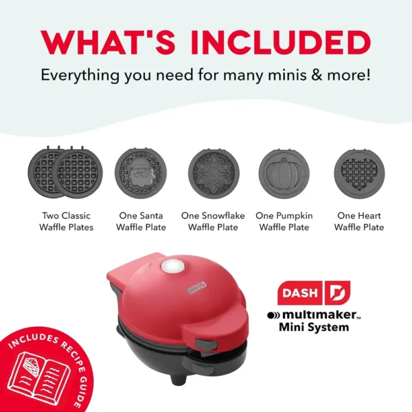 WAFLERA DASH HOLIDAY MULTIMAKER MINI | ROJO