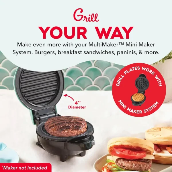 WAFLERA DASH MULTIMAKER MINI PARA PARRILLA | 2 PIEZAS
