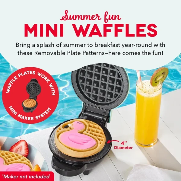 WAFLERA DASH MULTIMAKER MINI FLAMENCO Y SOL | 2 PIEZAS