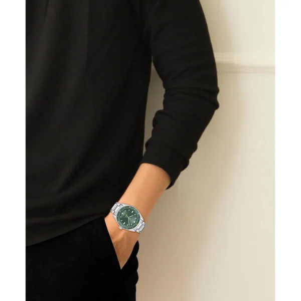 RELOJ LACOSTE BOSTON CUARZO 39 MM HOMBRE - SILVER/GREEN