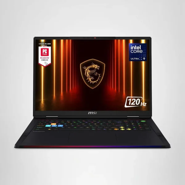 LAPTOP MSI RAIDER 18 HX AI 18″ INTEL ULTRA 9 RTX 5080 64GB 4TB | NEGRO
