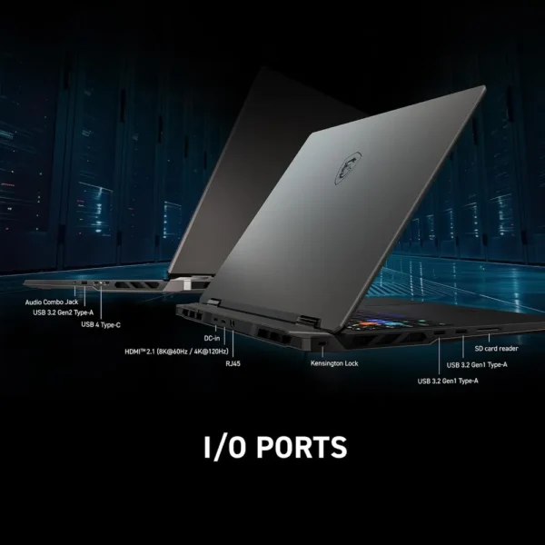 LAPTOP MSI VECTOR A18 HX 18″ RYZEN 9 RTX 5080 32GB 1TB | GRIS COSMOS