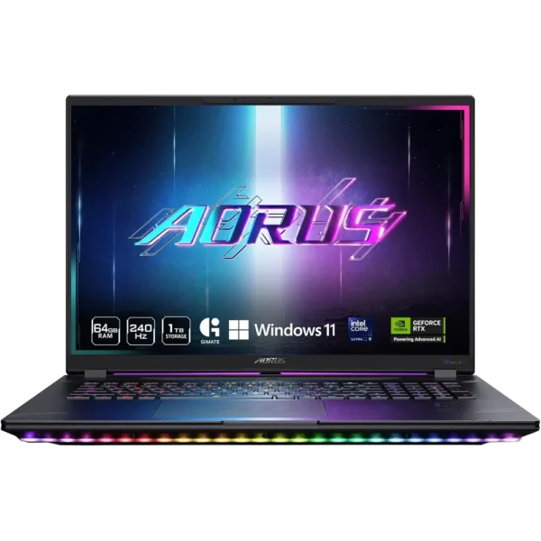 LAPTOP GIGABYTE AORUS MASTER 18 18″ INTEL ULTRA 9 RTX 5080 32GB 2TB | NEGRO
