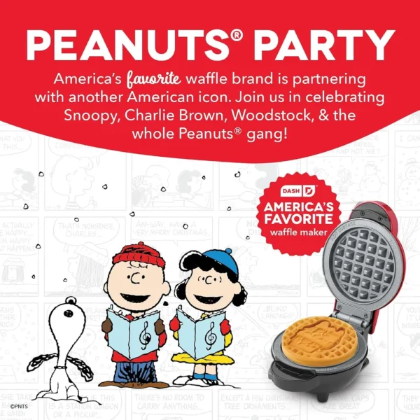 WAFLERA MINI PEANUTS X DASH SNOOPY | HOLIDAY MULTIMAKER | ROJO