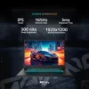 LAPTOP GIGABYTE GAMING A16 16″ INTEL CORE I7 RTX 5070 16GB 1TB | NEGRO
