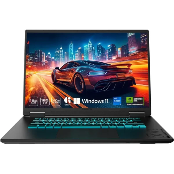 LAPTOP GIGABYTE GAMING A16 16″ INTEL CORE I7 RTX 5050 16GB 512GB | NEGRO