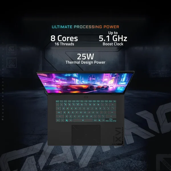 LAPTOP GIGABYTE GAMING A16 16″ RYZEN 7 RTX 5060 16GB 1TB | NEGRO