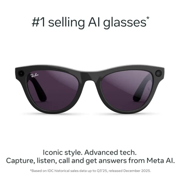 LENTES RAY-BAN META GEN 2 SKYLER | AMASTISTA NEGRO