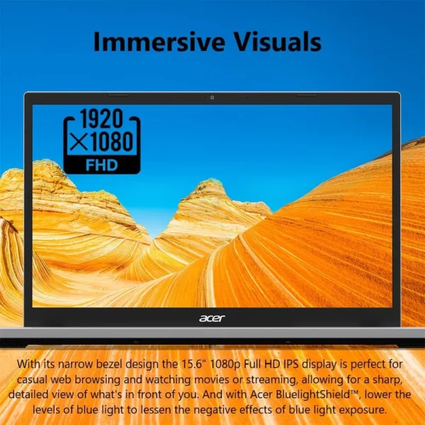LAPTOP ACER ASPIRE GO 15 AI 15.6″ RYZEN 3 RADEON 610M 8GB 128GB | GRIS