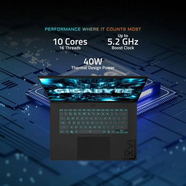 LAPTOP GIGABYTE GAMING A16 PRO 16″ INTEL ULTRA 7 RTX 5080 32GB 1TB | NEGRO