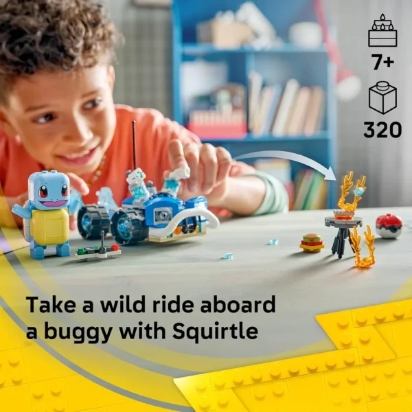 LEGO AVENTURA EN BUGGY DEL ENTRENADOR CON SQUIRTLE POKÉMON SMART PLAY 72156