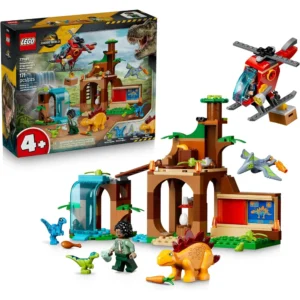 LEGO RESCATE DE VELOCIRAPTOR STEGOSAURUS Y PTERANODON JURASSIC WORLD 77981