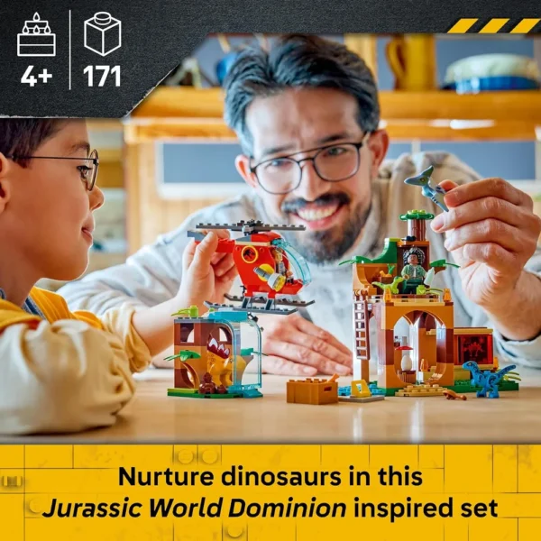 LEGO RESCATE DE VELOCIRAPTOR STEGOSAURUS Y PTERANODON JURASSIC WORLD 77981