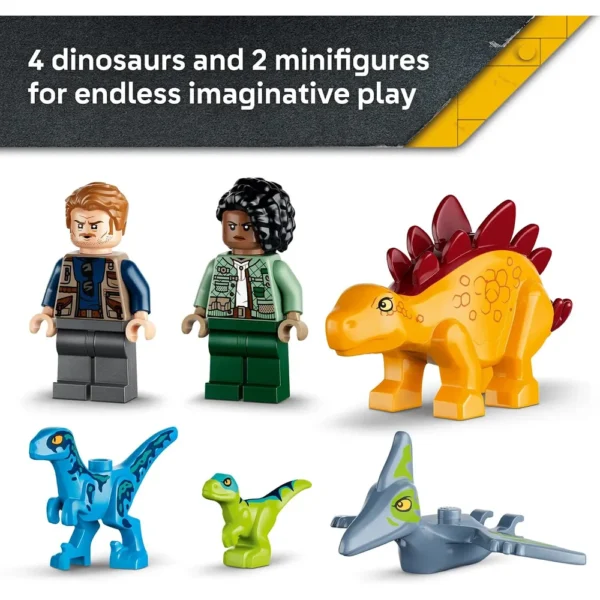 LEGO RESCATE DE VELOCIRAPTOR STEGOSAURUS Y PTERANODON JURASSIC WORLD 77981