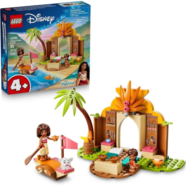 LEGO CASA Y BARCO DE LA ALDEA DE MOANA DISNEY 43282