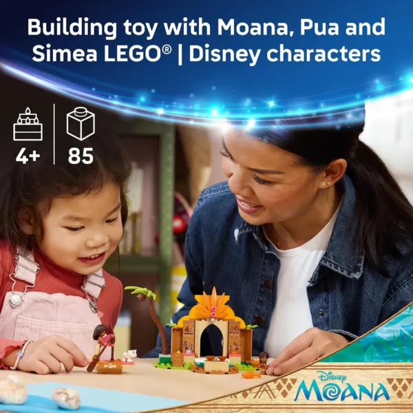 LEGO CASA Y BARCO DE LA ALDEA DE MOANA DISNEY 43282