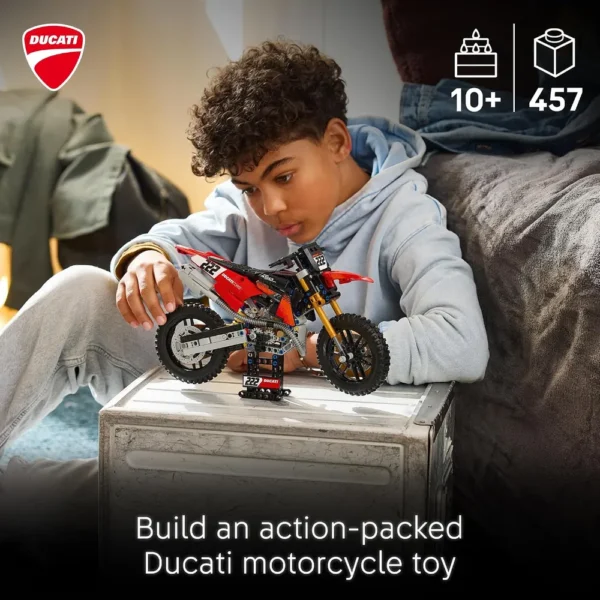 LEGO MOTOCICLETA DUCATI DESMO450 MX FACTORY TECHNIC 42238