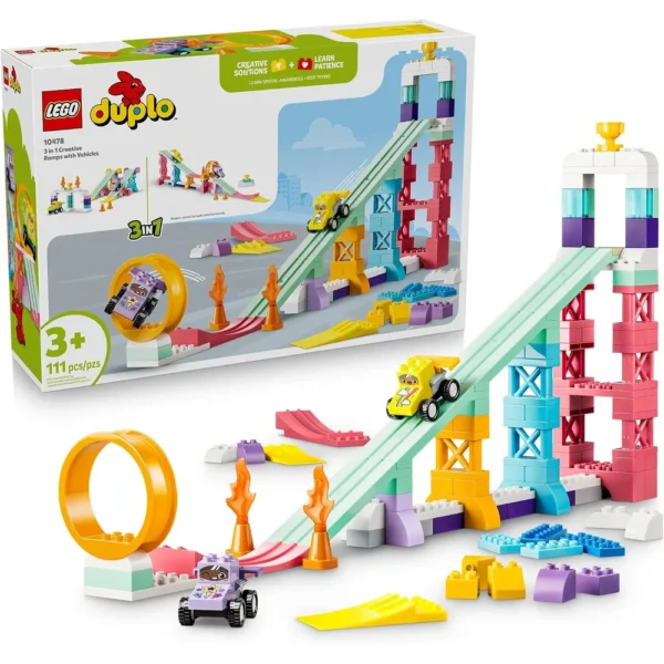 LEGO RAMPAS CREATIVAS 3 EN 1 CON VEHÍCULOS DUPLO TOWN 10478