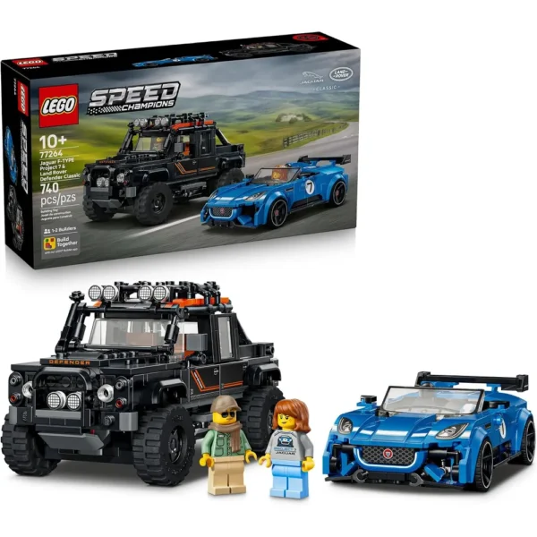 LEGO SPEED CHAMPIONS JAGUAR PROJECT 7 Y LAND ROVER DEFENDER 77264