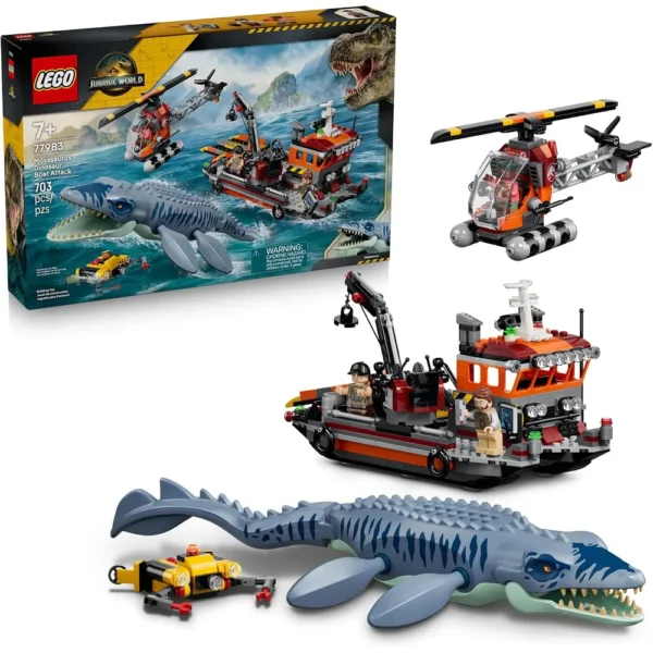b0g2t4sd31_0.webp LEGO ATAQUE DEL MOSASAURUS AL BARCO JURASSIC WORLD 77983