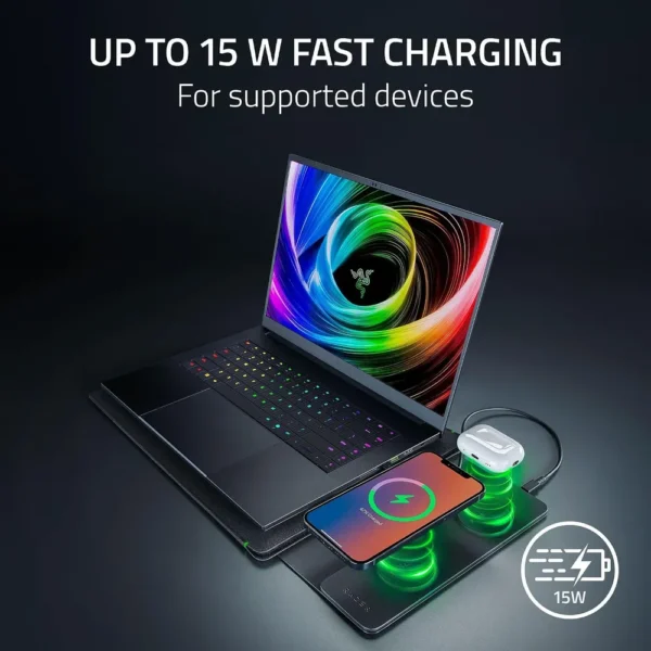 FUNDA PARA LAPTOP RAZER 16" CON CARGA INALÁMBRICA| NEGRA
