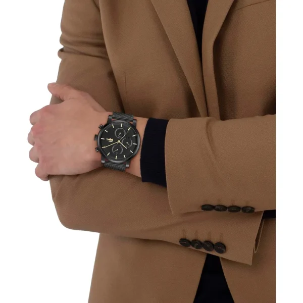 RELOJ LACOSTE REPLAY BRAZALETE DE MALLA 43 MM HOMBRE - Negro Brillante