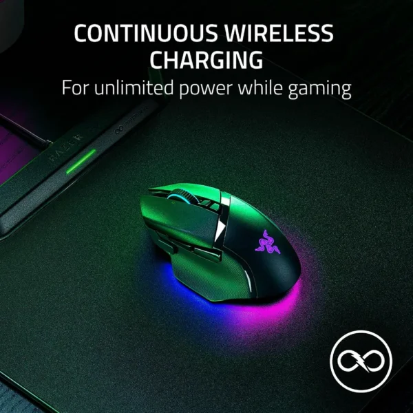 ALFOMBRILLA GAMER RAZER HYPERFLUX V2 CARGA INALÁMBRICA | NEGRA