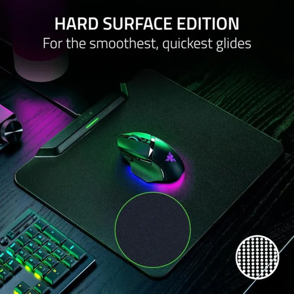 ALFOMBRILLA GAMER RAZER HYPERFLUX V2 CARGA INALÁMBRICA | NEGRA