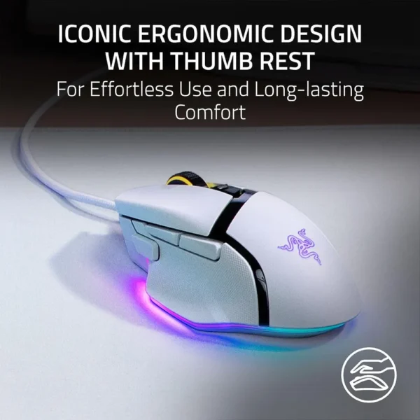 MOUSE GAMER RAZER BASILISK V3 RGB| BLANCO