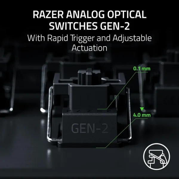TECLADO ALÁMBRICO GAMER RAZER HUNTSMAN V3 TKL ANALÓGICO ÓPTICO| NEGRA