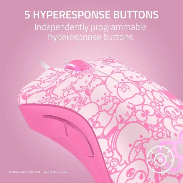 MOUSE GAMER RAZER DEATHADDER ESSENTIAL HELLO KITTY| NEGRA
