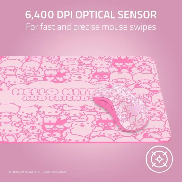 MOUSE GAMER RAZER DEATHADDER ESSENTIAL HELLO KITTY| NEGRA