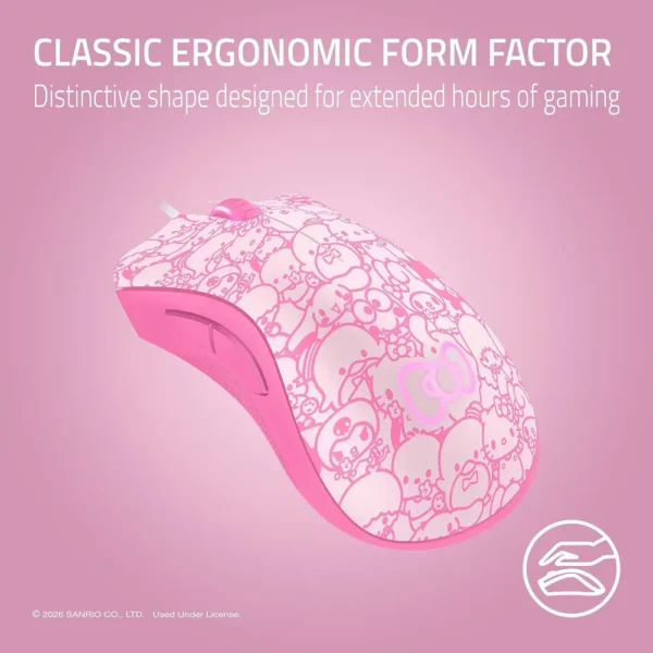 MOUSE GAMER RAZER DEATHADDER ESSENTIAL HELLO KITTY| NEGRA