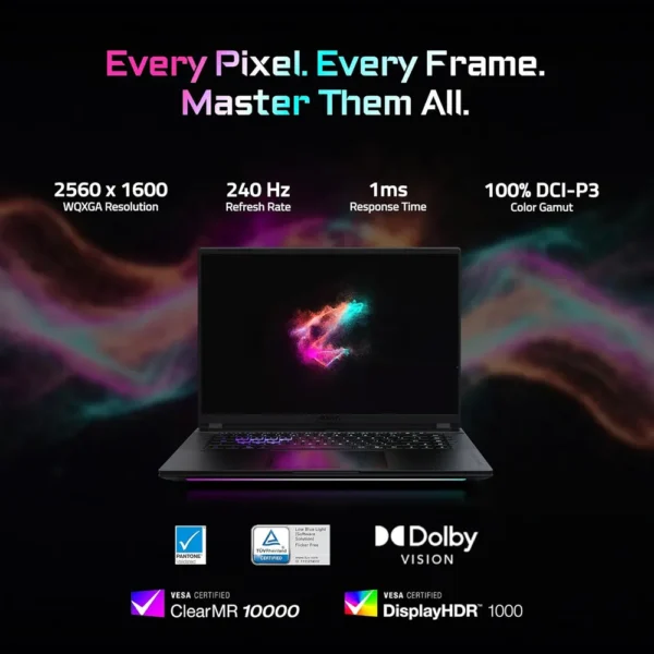 LAPTOP GIGABYTE AORUS MASTER 16 GEN 2 16″ RYZEN 9 RTX 5080 32GB 1TB | NEGRO 5°